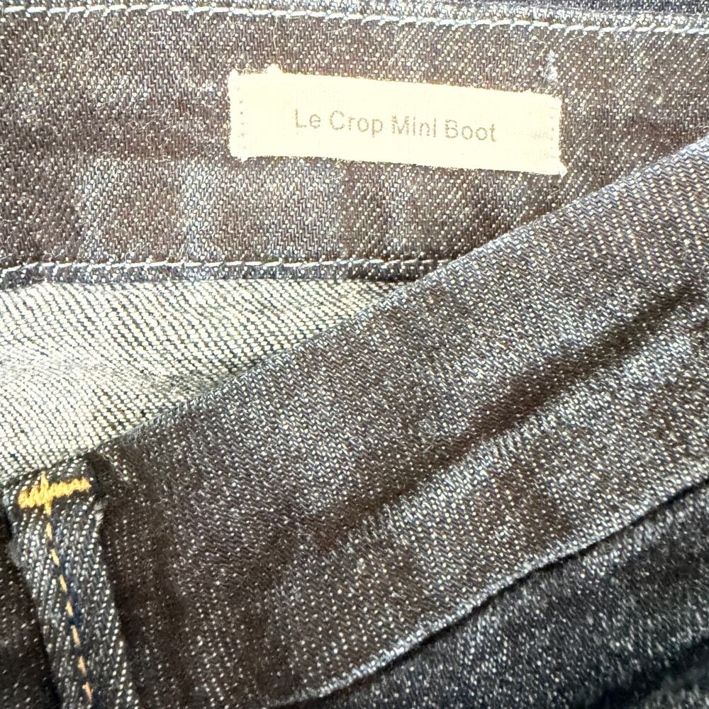 Frame Denim Le Crop Mini Bootcut Jeans Kingland Dark Wash Blue Mid Rise Size 25 - Picture 11 of 12
